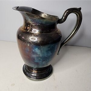Wm A Rogers Vintage Silverplate Water Pitcher Ice Guard Mfg 1900-1940